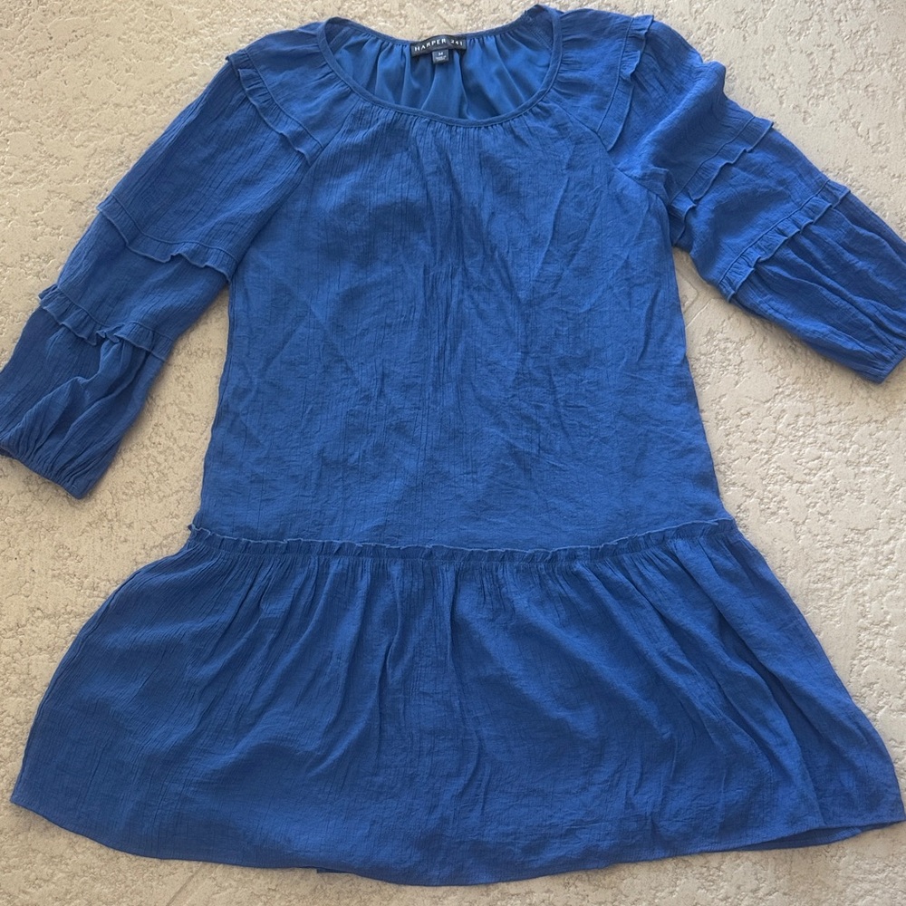 Harper Royal Blue Casual Dress - Picture 3 of 9